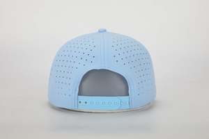 New Fashion Custom PVC Patch Logo 5 Panel Waterproof Polyester Sport Golf <b>Hat</b>,Laser Cut Perforated Dad Gorras,Rope Baseball Cap - Product Image 3