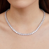 Collier Tennis de Luxe en Acier Inoxydable 316 de 3/4/5MM, Bijoux IcedOut Miami Zircon Non-Retournable, Chaîne Tennis Ddp Gioielli