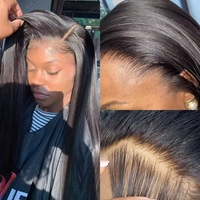 Parrucche di capelli umani vergini non trattati da 40 pollici, 100% con cuticole allineate, con pizzo HD, liscio, senza colla, frontale in pizzo, stile vietnamita e brasiliano