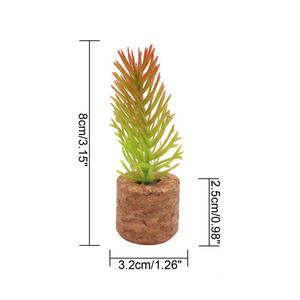 Miniature décorative très prisée : Plante d'aloe vera artificielle magnétique à clipser sur grille d'aération de voiture pour décoration intérieure - Product Image 2