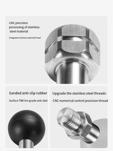 Schroef motorfiets stuurhouder achteruitkijkspiegel balhoofdklem basis aluminiumlegering universeel 1/4 -20 draad draagbare telefoon - Product Image 2