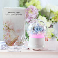 Rose éternelle, fleurs longue durée, humidificateur, diffuseur d'huiles essentielles, fleur préservée, cadeau de Noël, cadeau de remise de diplôme, boîte carrée