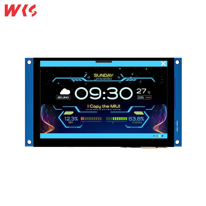Modul Display LCD layar warna TFT 5 inci dengan antarmuka Mcu 800*480 resolusi layar sentuh