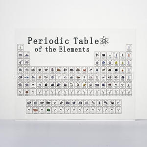 Tabla periódica de los elementos de acrílico, impresión transparente de elementos químicos, adorno rectangular para escritorio, regalo para profesores - Product Image 1