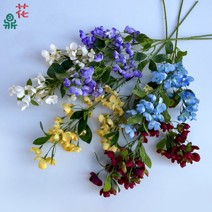 Fleurs artificielles en soie à longues tiges, couleurs mélangées, pour décoration de mariage, style moderne réaliste fait main - Product Image 3