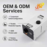 Chauffage de stationnement diesel tout-en-un OkyRie AX55H 5KW 12V/24V/220V avec télécommande LCD pour camion, camping-car, fourgonnette, bateau