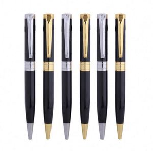 Twist Heavy <b>Gift</b> Matt Color Black Rotate Ballpoint With Custom Logo for Company Slogan-Sports Metal Promotional Pen - Product Image 3