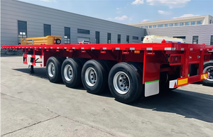 Nuevo semirremolque, chasis de contenedor de 40 pies, <span class=keywords><strong>remolque</strong></span> de tres ejes de cama plana de <span class=keywords><strong>segunda</strong></span> <span class=keywords><strong>mano</strong></span> para uso de contenedores de camiones - Product Image 6