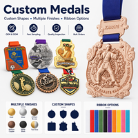 Médailles de récompense sportives personnalisées avec ruban, médailles en métal OEM pour les événements de course à pied et de marathon