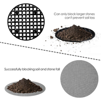 50 pièces Pot de plantes trou maille tampons rond Pot de fleur Drainage couvre prévenir la perte de sol bonsaï fond grille tapis jardinage essentiel
