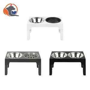 Yeni sürüm özel yükseltilmiş paslanmaz çelik yem kasesi kolay temiz köpek yavruları ve yaşlı köpekler için yükseltilmiş köpek besleyicileri - Product Image 2