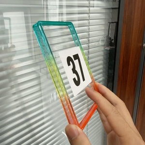 Plaque de protection arrière en TPU à paillettes dégradées 35pt pour cartes gradées, avec plaque en acrylique transparente pour PSA Slab - Product Image 1