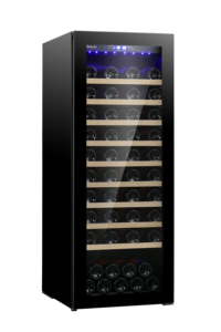 Jg80a लक्जरी वाइन कूलर लकड़ी का प्रदर्शन काउंटरटॉप रैक ग्लास दरवाजा निर्मित पेय रेफ्रिजरेटर - Product Image 3