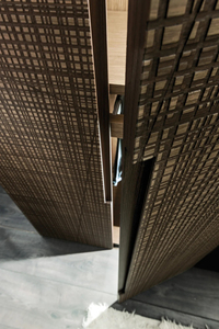 Panneau décoratif moderne en bois à rayures 3D pour revêtement mural en argile et décoration intérieure - Product Image 3