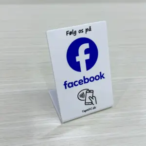 Facebook Customized Acrylic NFC Stand For Google Review Restaurant Menu Social Media Facebook Instagram Whatsapp