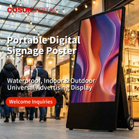 Afficheur LED sur pied pour intérieur, écran numérique léger, fonctionnement stable pour la publicité en vitrine et dans les halls d'entrée