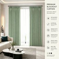 Rideaux pliés en S Yun Zhu, rideaux insonorisants, rideaux isolants thermiquement, rideaux sur mesure pour manoir, spa, studio, suite, lumière