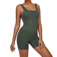 Combinaison de sport 2026 pour femme – Tenue de fitness active et vêtements d'entraînement – Combinaison courte de gym pour femme