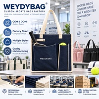 Sac de sport multifonction en toile premium pour raquettes de tennis, pickleball et badminton, avec doubles poches pour raquettes et balles, personnalisable avec logo OEM, direct usine