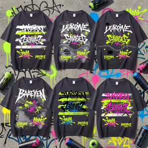 Camiseta personalizada de alta calidad para hombre, estilo oversize con hombros caídos, estilo urbano, hip-hop retro, estampado DTG, algodón grueso. - Product Image 1