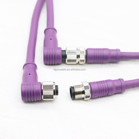 M12 4pin 5pin 6pin 8pin IP68 Câble 5M 10M 20M 30M Câble de communication avec connecteur mâle à femelle pour divers appareils
