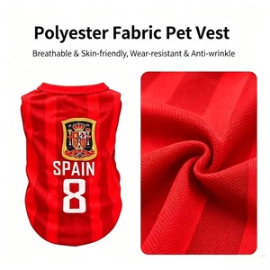 Maglia Sportiva Estiva Traspirante in Poliestere con Stampa Stile Mondiale Eco-Friendly per <span class=keywords><strong>Cani</strong></span> e Gatti 2026 - Gilet Sportivo Casual XS-6XL - Product Image 1
