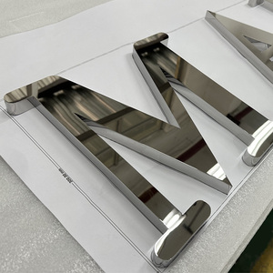 Insegna Pubblicitaria Retroilluminata <span class=keywords><strong>in</strong></span> Acciaio Inox Personalizzata, Lettere LED 3D per Esterni per <span class=keywords><strong>Nomi</strong></span> di Supermercati - Product Image 1