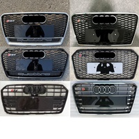 Modification de la calandre Audi A7 pour RS7, modèles 2012-2018, compatible OLIVER, matériau ABS, finition noir brillant, boulons inclus