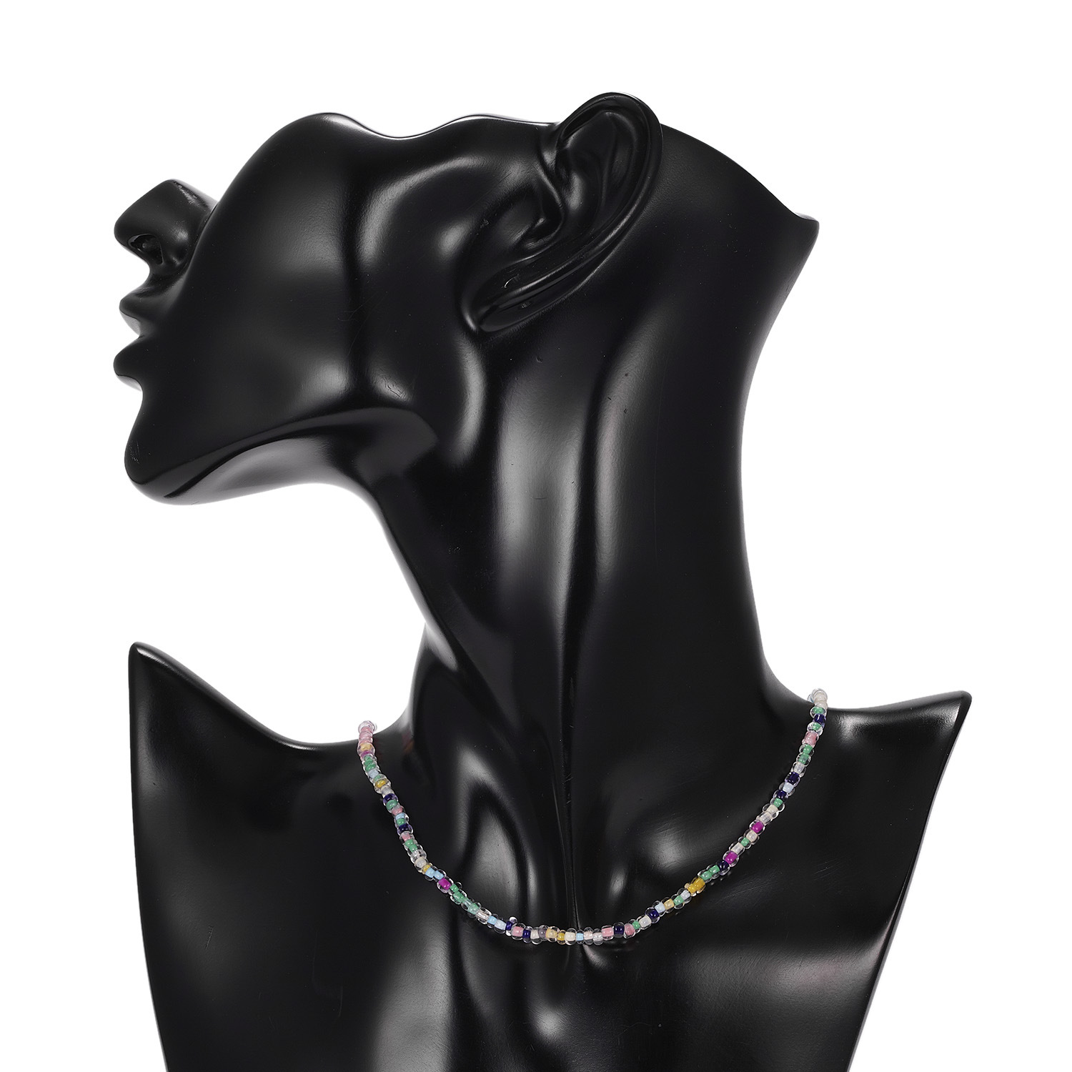 Collana Bohémien Colorata Perline Di Semi E Leghe - Corta Donna