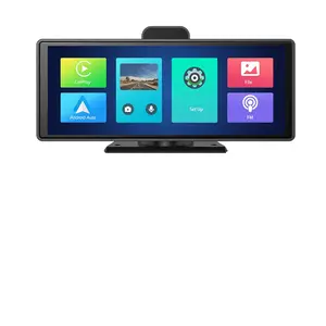 חדש 10.26 "4K רכב DVR אלחוטי CarPlay אנדרואיד אוטומטי ADAS WiFi AUX דאש מצלמת GPS FM Rearview מצלמה וידאו מקליט לוח מחוונים