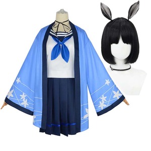 Costume de cosplay Kikyo <span class=keywords><strong>Kiryu</strong></span> pour femme, uniforme scolaire bleu marin, GAHC-026 - Product Image 1