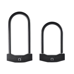 Vente en gros usine : Antivol de vélo <span class=keywords><strong>et</strong></span> moto extérieur étanche avec déverrouillage par empreinte digitale, en acier allié robuste, type U, à combinaison - Product Image 1
