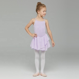 Fait sur commande enfants Lilas Mignon Fronde Dos <span class=keywords><strong>Nu</strong></span> <span class=keywords><strong>Ballet</strong></span> Danse Justaucorps Avec Jupe Pour Filles En Bas Âge - Product Image 2