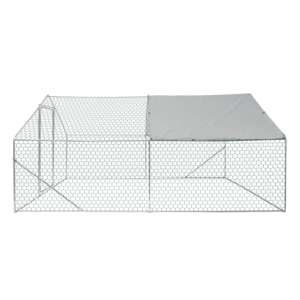 Poulailler en métal XPT034 avec enclos 3W*6L*2H, toit en pignon imperméable, grande cage à volailles pour poules, canards et lapins - Product Image 5