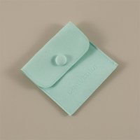 Kantong Perhiasan Mikrofiber dengan Kancing Tekan, Kantong Penyimpanan Perhiasan Anti Debu untuk Kalung, Cincin, Anting, Hadiah