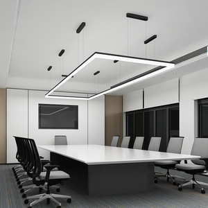 Nhôm thương mại <span class=keywords><strong>LED</strong></span> dải ánh sáng vuông Acrylic dòng với dài nối hình dạng cho văn phòng nhà hàng thanh đèn chùm - Product Image 5