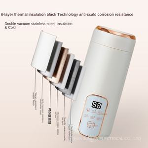 Bouilloire électrique <span class=keywords><strong>portable</strong></span> en acier inoxydable 600 ml Contrôle numérique de la température Arrêt automatique Utilisation domestique en voiture Thermos - Product Image 3