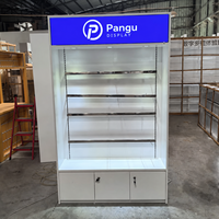 Étagère d'affichage pour téléphone portable, mobilier personnalisé pour magasin d'électronique, vitrine de vente au détail avec éclairage LED blanc, étagère d'affichage