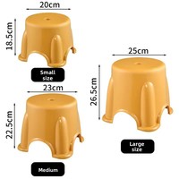 Banco de almacenamiento moderno de plástico engrosado no plegable para el hogar, taburete de baño, otomana para juegos escolares al aire libre, de fábrica