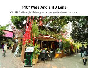 كاميرا أمان IP66 مقاومة للماء بدقة 5 ميجابكسل مع صوت ثنائي الاتجاه ورؤية ليلية، كاميرا رصاصية بانورامية بزاوية 180 درجة - Product Image 2