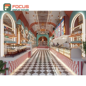 Vitrina de Café Personalizada con Frente de Vidrio Templado, Área de Exhibición de Botellas de Sirope, Vitrina Comercial para Cafetería - Product Image 1