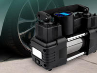 Inflator Ban Silinder Ganda Portabel, Inflator Ban Silinder Ganda Portabel, Pompa Udara Mini Dc 12V, Inflator Ban Kompresor Udara Mobil dengan Lampu Led