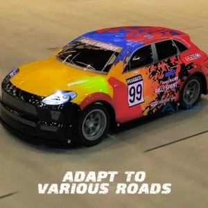 Voiture télécommandée 2.4G, voiture de sport RC avec éclairage coloré, coque en PVC, voiture de course RC 1/18, jouets de drift, voiture haute vitesse - Product Image 4