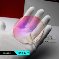 EXIA-Lunettes de soleil M14 rouges couleur claire UV400 anti-ultra violet MR-8 1.61 SHMC
