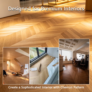 Parquet en chêne blanc européen multicouche AVANTIMORA, insonorisant, brillant, grade ABC, 14 mm, à joint chevron, pour hôpital - Product Image 5