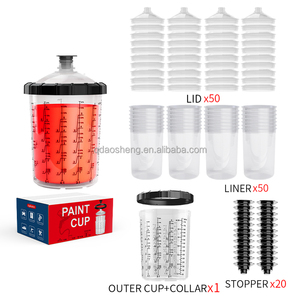 Pistola de Pulverización Neumática HVLP de Grado Industrial Profesional de 600 ml con Vaso para Pintura, para Pintura y Repintado de Carrocerías de Automóviles - Product Image 2