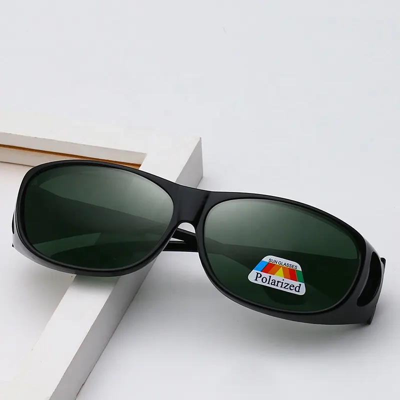 새로운 도착 야외 운전 차양 남성 하이 엔드 tac 렌즈 태양 안경 타원형 렌즈 스포츠 편광 세트 선글라스