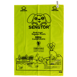 Venta al por mayor 100% bolsas biodegradables para perros para recoger caca paquete compostable de plástico bolsas para excrementos de perro - Product Image 3