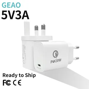 5V 3A PD 20W Charger Type C Wall Charging Mobile Phone 3v 5v 12v 24v 48v 1a 2a 3a 5a Power Adapter For Iphone IPad AirPods