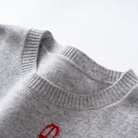 Pull à manches longues décontracté pour femmes, pull à col rond d'hiver, et haut en tricot ample en cachemire 100%, logo personnalisable